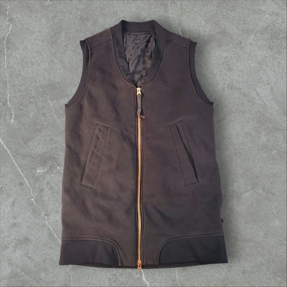 lululemon athletica Jackets & Blazers - Lululemon Atheltica Vest Womens Medium Black Departure Casual Activewear Gym